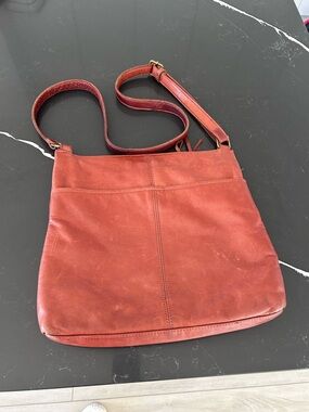 Margot Brown Genuine Leather Large Crossbody Bag Slouchy Hobo Adjustable Strap